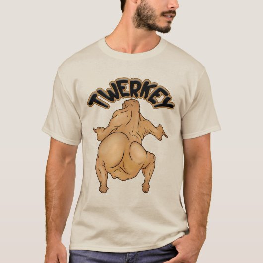 Thanksgiving Twerkey Basic T-shirt (Voorkant)