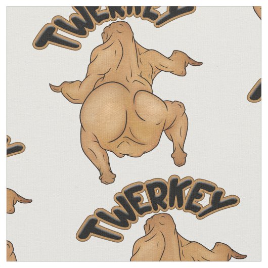 Thanksgiving Twerkey Fabric Stof (Close Up)