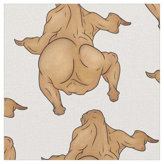 Thanksgiving Twerkey Fabric Stof (Close Up)