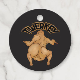 Thanksgiving Twerkey Favor Tags Bedankjes Labels