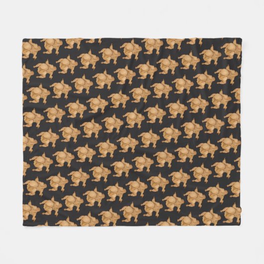Thanksgiving Twerkey Fleece Blanket (Voorkant (Horizontaal))