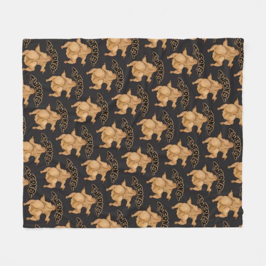 Thanksgiving Twerkey Fleece Blanket (Voorkant (Horizontaal))
