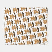 Thanksgiving Twerkey Fleece Blanket Deken (Voorkant (Horizontaal))