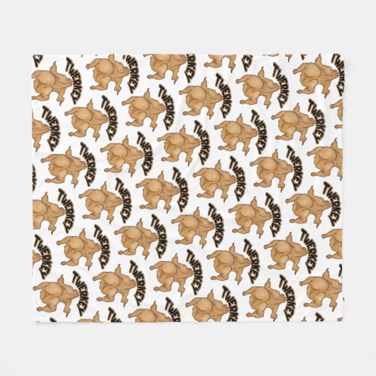 Thanksgiving Twerkey Fleece Blanket Deken (Voorkant (Horizontaal))