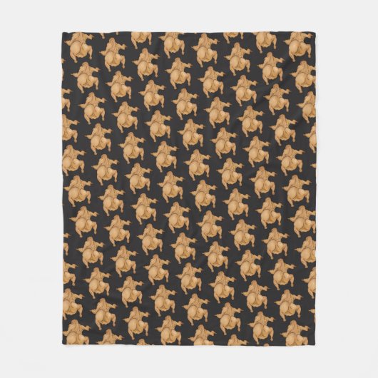 Thanksgiving Twerkey Fleece Blanket Deken (Voorkant)