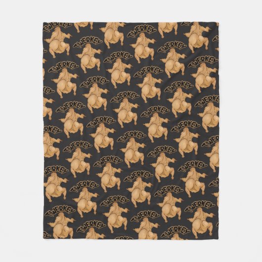 Thanksgiving Twerkey Fleece Blanket Deken (Voorkant)
