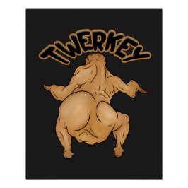 Thanksgiving Twerkey Glanzende Poster