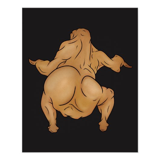 Thanksgiving Twerkey Glanzende Poster (Voorkant)