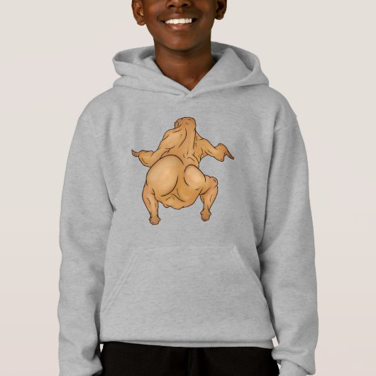 Thanksgiving Twerkey Kids Pullover Hoodie (Voorkant)