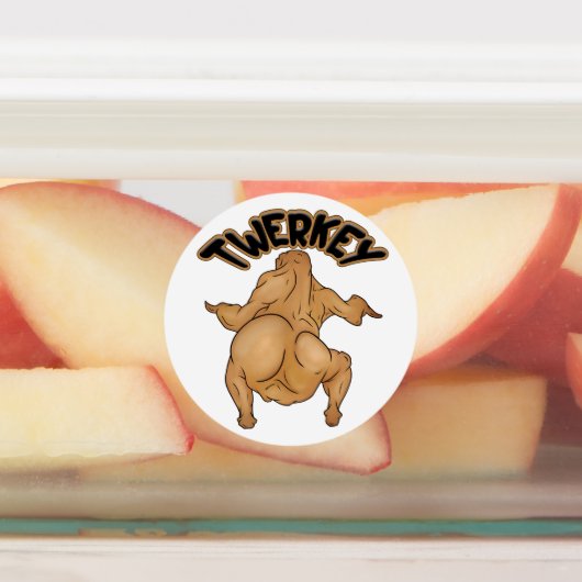 Thanksgiving Twerkey Labels (Aangebracht)