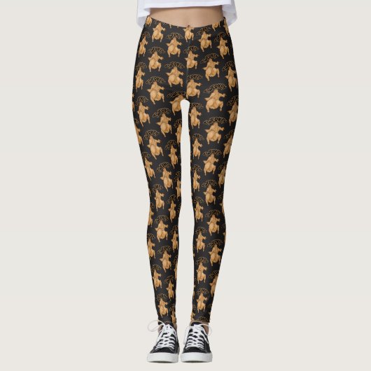 Thanksgiving Twerkey Leggingen Leggings (Voorkant)