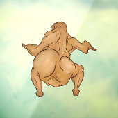 Thanksgiving Twerkey Ruitstickers Raamsticker (Vel 3)