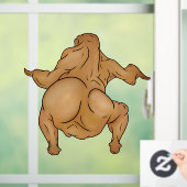 Thanksgiving Twerkey Ruitstickers Raamsticker (Huis)