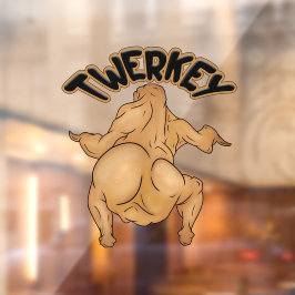 Thanksgiving Twerkey Ruitstickers Raamsticker