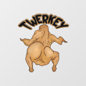 Thanksgiving Twerkey Ruitstickers Raamsticker (Vel)
