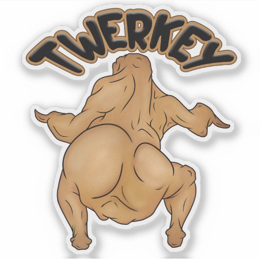 Thanksgiving Twerkey Sticker (Voorkant)