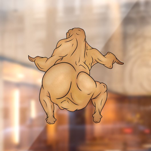 Thanksgiving Twerkey Window Cling Raamsticker (Vel 2)