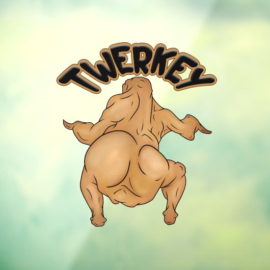 Thanksgiving Twerkey Window Cling Raamsticker (Vel 3)