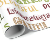 Thanksgiving Typografie Cadeaupapier (Rol Hoek)
