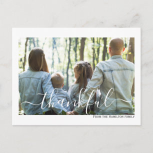 Thanksgiving typografie Foto gepersonaliseerd Briefkaart