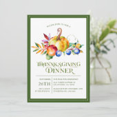 Thanksgiving Typografie Herfst Oogst Boeket Feestdagenkaart (Staand voorkant)