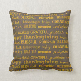 Thanksgiving Typografie Kussen