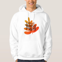Thanksgiving Typografie met Herfst Leaf Hoodie