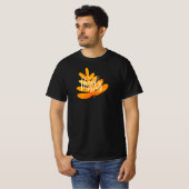 Thanksgiving typografie met herfst leaf T-shirt (Voorkant volledig)