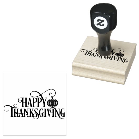 Thanksgiving typografie  rubberstempel (Gestempeld)