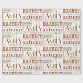 Thanksgiving Typography Design Wrapping Paper Cadeaupapier (Vlak)