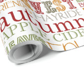 Thanksgiving Typography Design Wrapping Paper Cadeaupapier (Rol Hoek)
