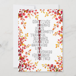 Thanksgiving Typography of Gratitude and Joy  Feestdagenkaart