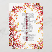 Thanksgiving Typography of Gratitude and Joy  Feestdagenkaart (Voorkant / Achterkant)