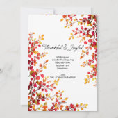 Thanksgiving Typography of Gratitude and Joy  Feestdagenkaart (Achterkant)