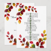 Thanksgiving Typography of Gratitude and Joy  Feestdagenkaart (Voorkant / Achterkant)