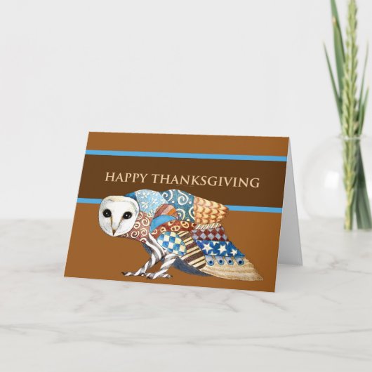 Thanksgiving Uil Kaart (Voorkant)