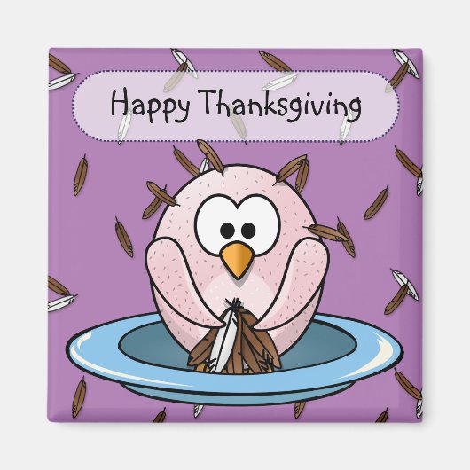 Thanksgiving uil magneet (Voorkant)