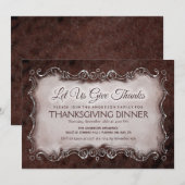 Thanksgiving uitnodigen - Laten we Bedankt geven Kaart (Voorkant / Achterkant)