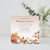 Thanksgiving Uitnodigen, Thanksgiving Diner Kaart (Staand voorkant)