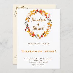 Thanksgiving uitnodiging