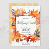 Thanksgiving Uitnodiging (Voorkant / Achterkant)