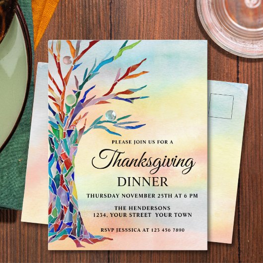 Thanksgiving Uitnodiging Briefkaart