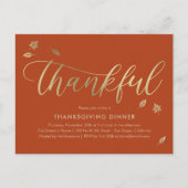 Thanksgiving Uitnodiging Briefkaart (Voorkant)