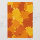 Thanksgiving Uitnodiging – Herfstbladeren vallen (Achterkant)