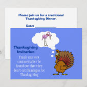 Thanksgiving Uitnodiging met kalkoen (Voorkant / Achterkant)