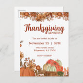 Thanksgiving Uitnodiging Oogst Herfst Ontwerp (Voorkant / Achterkant)