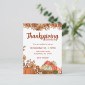 Thanksgiving Uitnodiging Oogst Herfst Ontwerp (Staand voorkant)