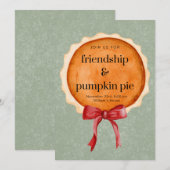 Thanksgiving uitnodiging - Pumpkin Pie Delight (Voorkant / Achterkant)