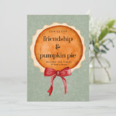 Thanksgiving uitnodiging - Pumpkin Pie Delight (Staand voorkant)