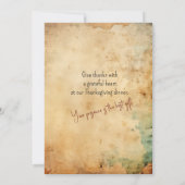 Thanksgiving Uitnodiging Rustieke Pompoen Winkelwa (Achterkant)